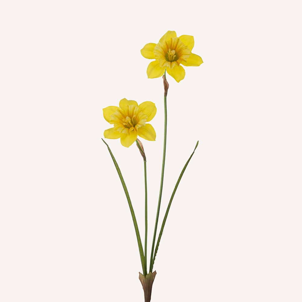 En elegant Påsklilja Narciss, Konstgjord påsklilja 58 cm hög med naturligt utseende och känsla. Detaljerad utformning med realistiskt bladverk. 