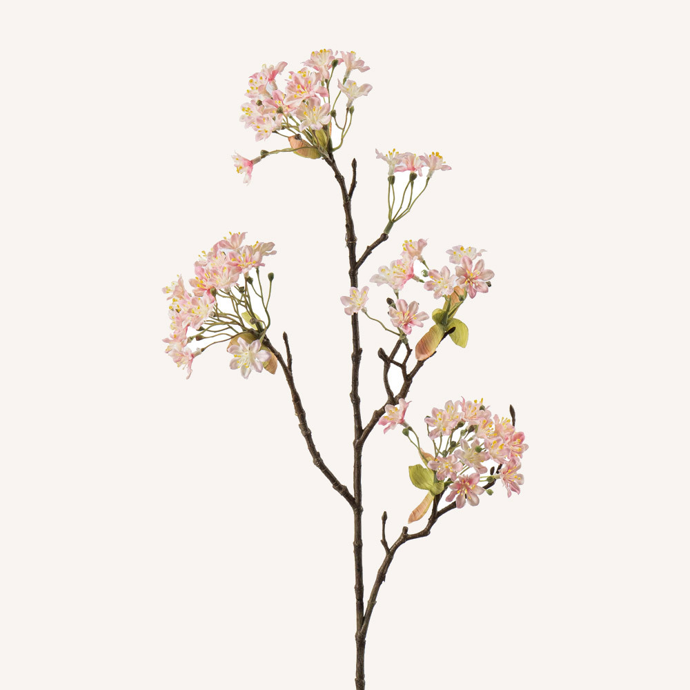 En elegant Lönnblomma rosa, Konstgjord lönnblomma 70 cm hög med naturligt utseende och känsla. Detaljerad utformning med realistiskt bladverk. 