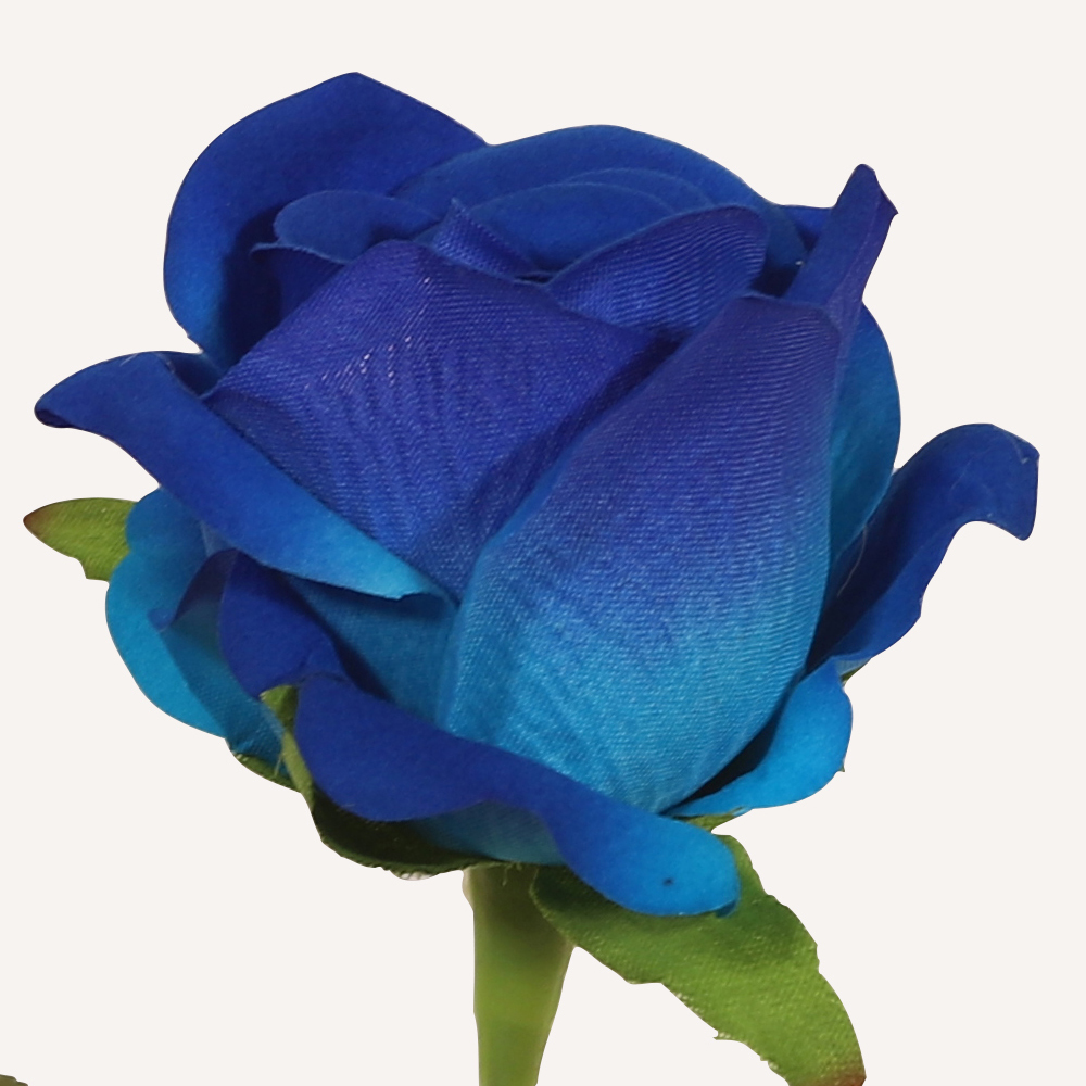 En elegant Ros blå Velvet, Konstgjord ros 51 cm hög med naturligt utseende och känsla. Detaljerad utformning med realistiskt bladverk. 1