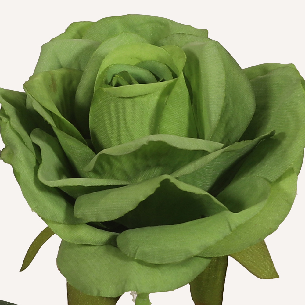 En elegant Ros grön Vintage, Konstgjord ros 51 cm hög med naturligt utseende och känsla. Detaljerad utformning med realistiskt bladverk. 1
