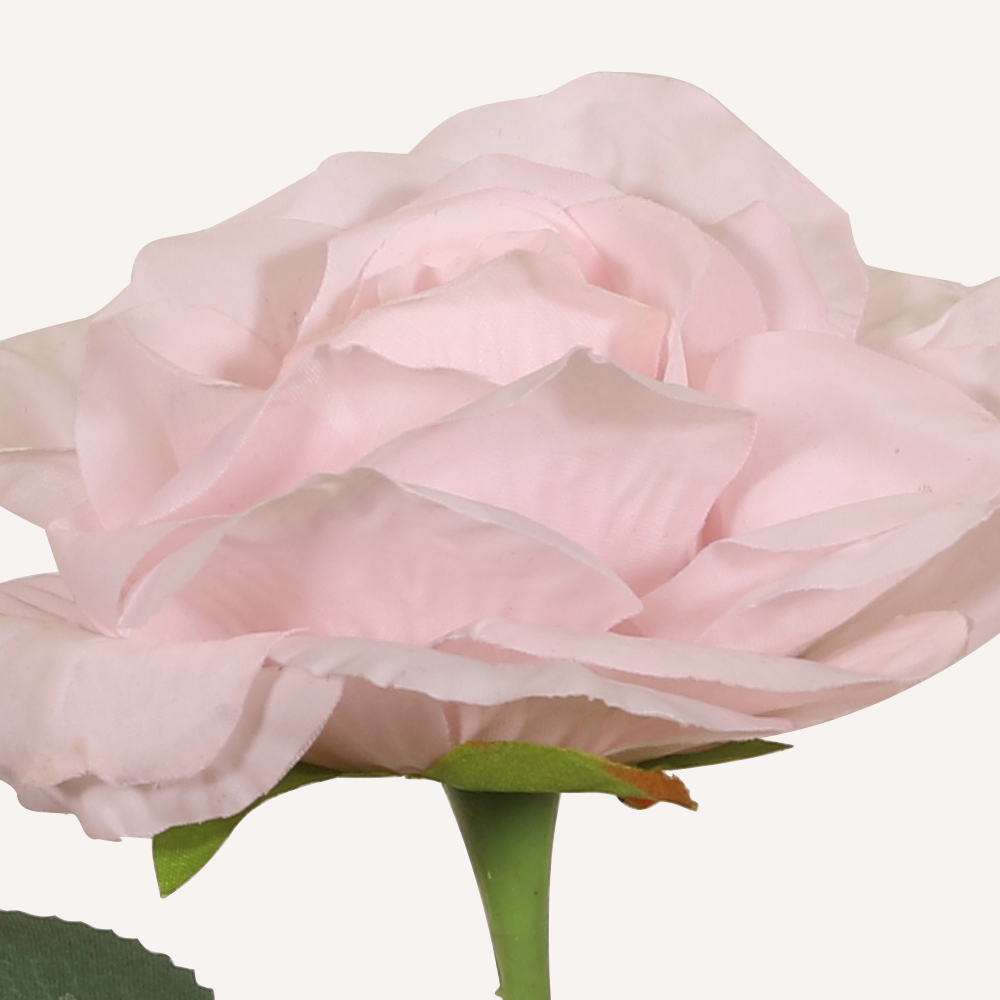 En elegant Ros ljusrosa Vintage, Konstgjord ros 51 cm hög med naturligt utseende och känsla. Detaljerad utformning med realistiskt bladverk. 1