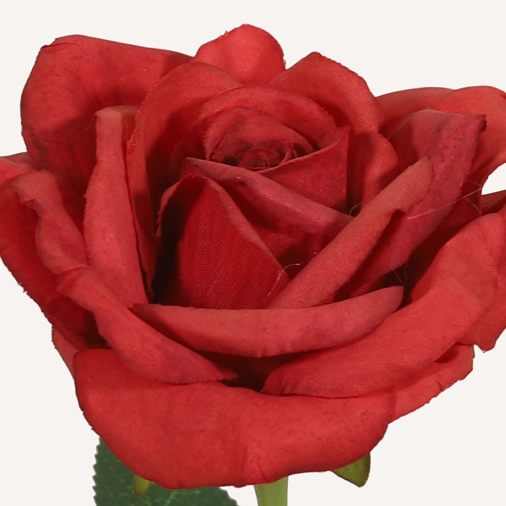 En elegant Ros vinröd Vintage, Konstgjord ros 51 cm hög med naturligt utseende och känsla. Detaljerad utformning med realistiskt bladverk. 1