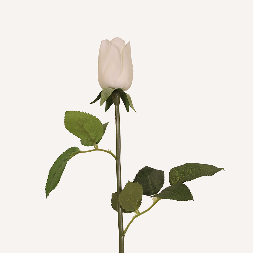 En elegant Rosbukett vit och rosa Love med vit Jasmin, Konstgjord blombukett med 12 blommor och snittgrönt med naturligt utseende och känsla. Detaljerad utformning med realistiskt bladverk. 2