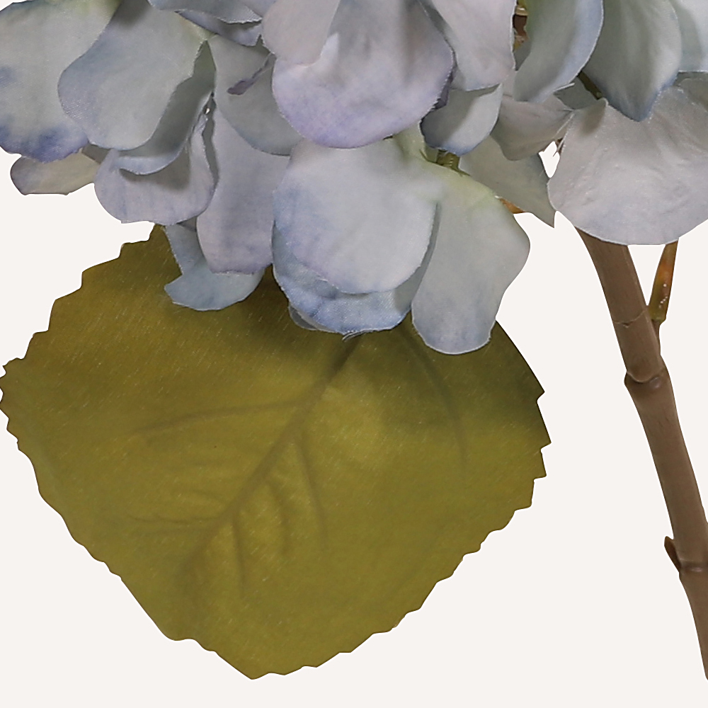 En elegant Hortensia blå Honshu, Konstgjord hortensia 64 cm hög med naturligt utseende och känsla. Detaljerad utformning med realistiskt bladverk. 2