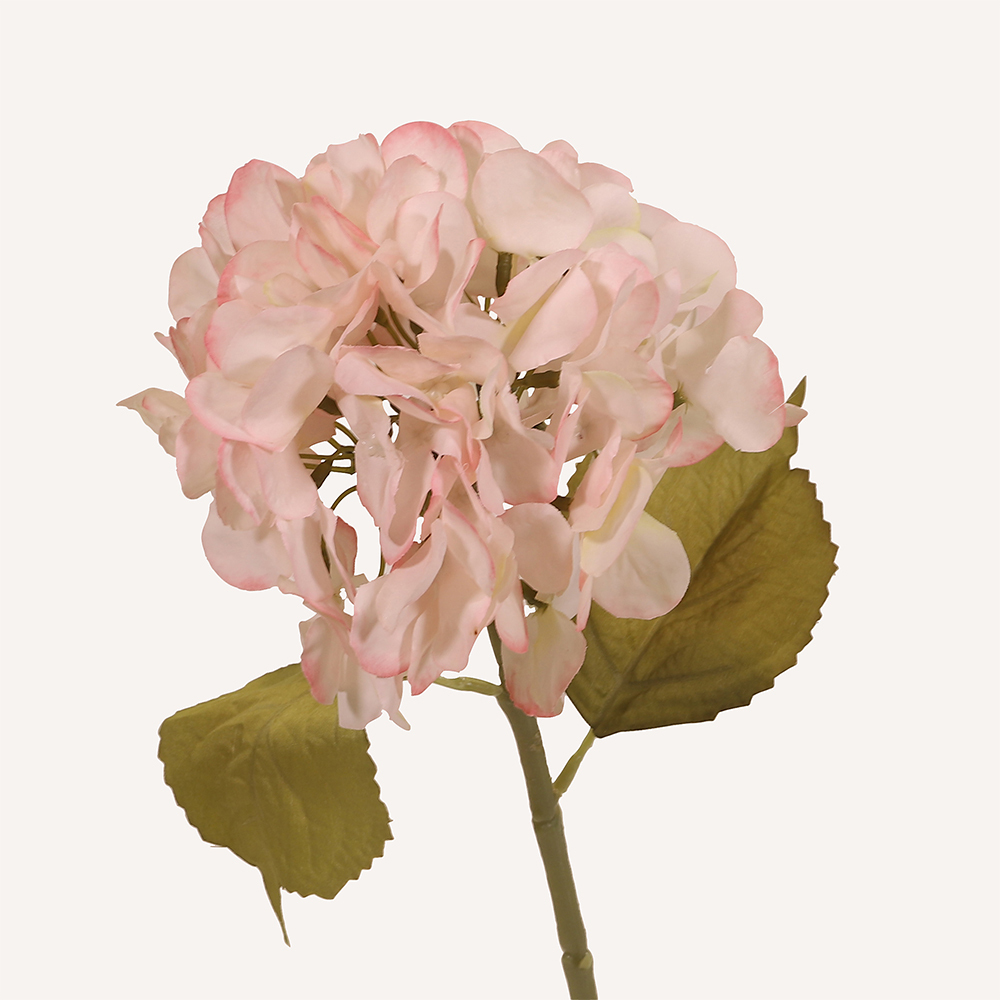 En elegant Hortensia rosa Honshu, Konstgjord hortensia 64 cm hög med naturligt utseende och känsla. Detaljerad utformning med realistiskt bladverk. 