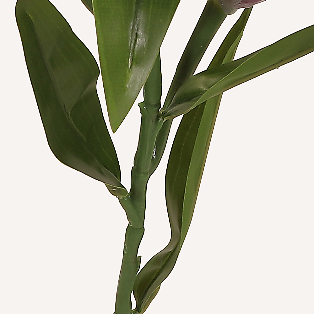 En elegant Lilja rosa Gunsan, Konstgjord lilja 52 cm hög med naturligt utseende och känsla. Detaljerad utformning med realistiskt bladverk. 