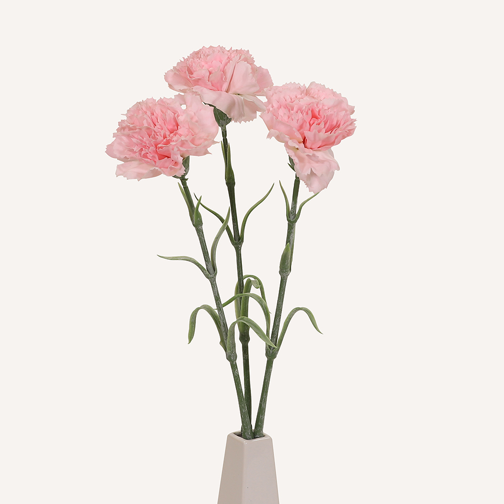 En elegant Nejlika rosa Diana, Konstgjord nejlika 50 cm hög med naturligt utseende och känsla. Detaljerad utformning med realistiskt bladverk. 