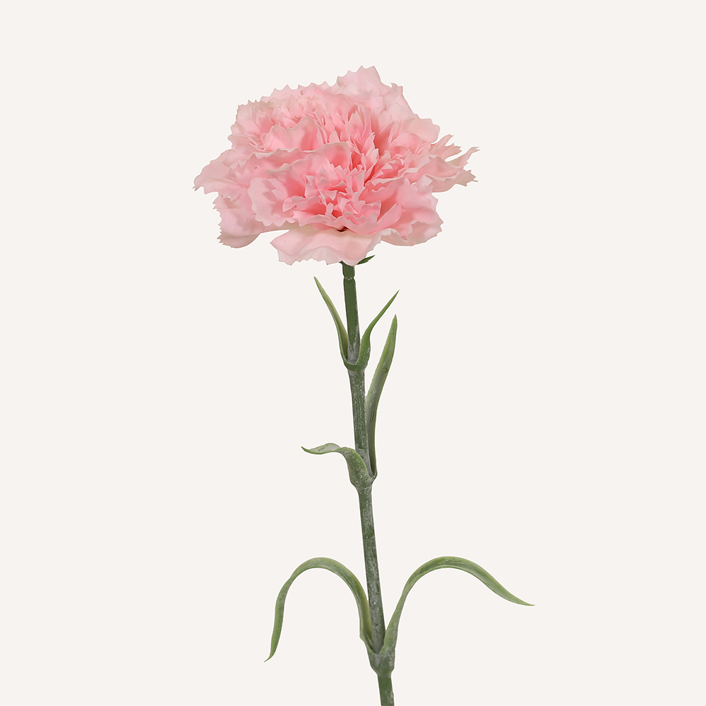 En elegant Nejlika rosa Diana, Konstgjord nejlika 50 cm hög med naturligt utseende och känsla. Detaljerad utformning med realistiskt bladverk. 