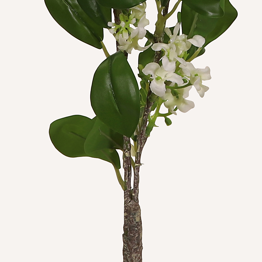 En elegant Jasmin buske vit Alba, Konstgjord jasmin buske 72 cm hög kvist  med naturligt utseende och känsla. Detaljerad utformning med realistiskt bladverk. 2