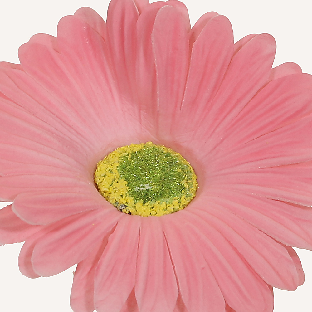 En elegant Gerbera rosa Astrid, Konstgjord gerbera 38 cm hög med naturligt utseende och känsla. Detaljerad utformning med realistiskt bladverk. 1