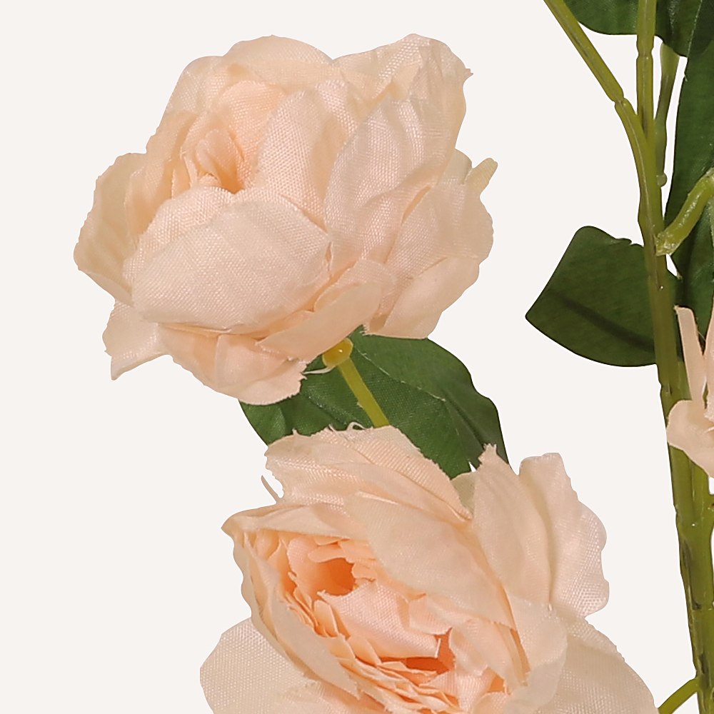 En elegant Pion champagne Hades, Konstgjord pion 65 cm hög 6 blommor med naturligt utseende och känsla. Detaljerad utformning med realistiskt bladverk. 