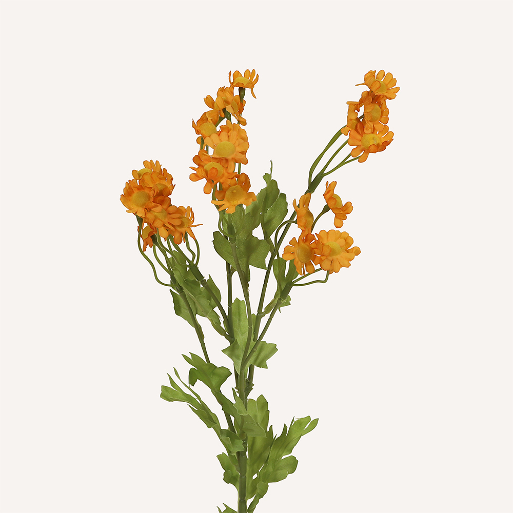 En elegant Tusensköna orange Daisy, Konstgjord tusensköna 53 cm hög med naturligt utseende och känsla. Detaljerad utformning med realistiskt bladverk. 