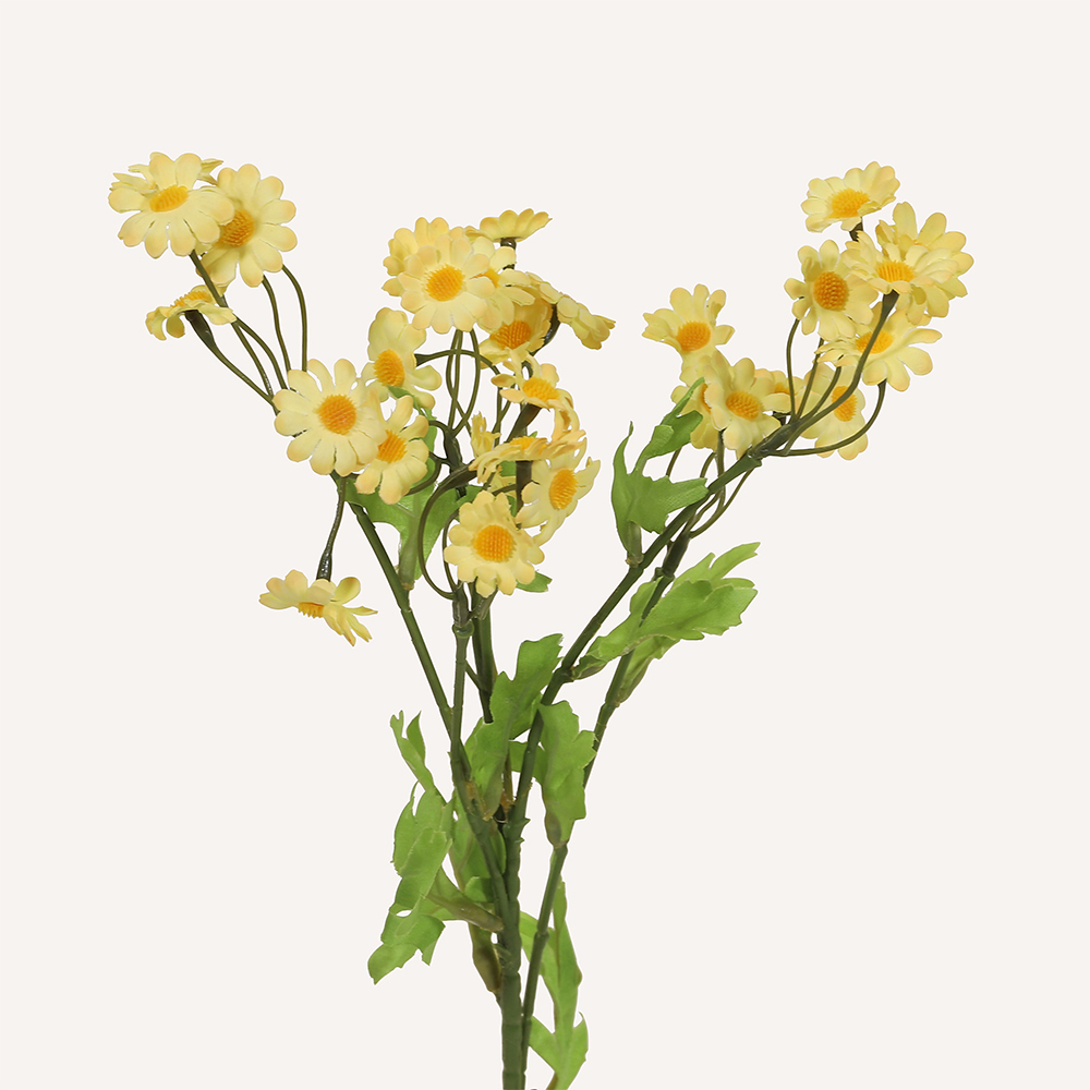 En elegant Tusensköna gul Daisy, Konstgjord tusensköna 53 cm hög med naturligt utseende och känsla. Detaljerad utformning med realistiskt bladverk. 