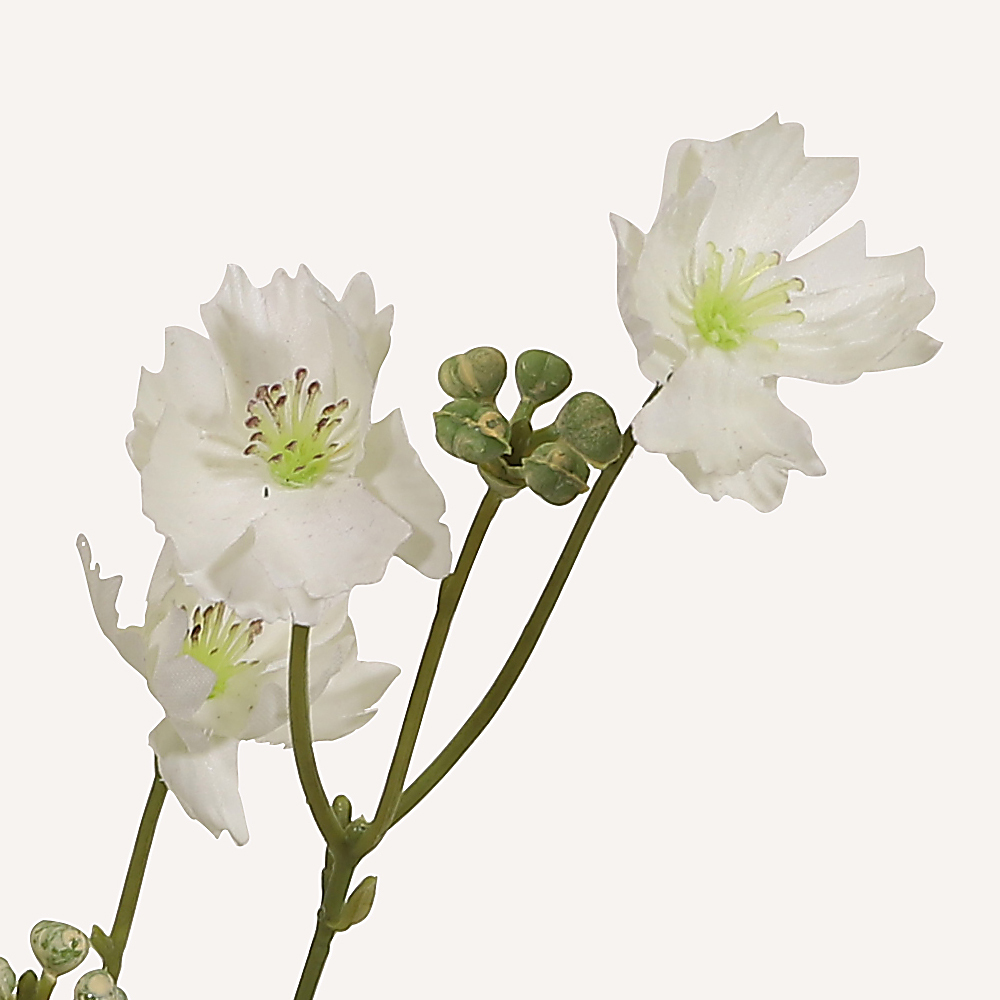 En elegant Gesang vit Lhasa, Konstgjord gesang flower 46 cm hög med naturligt utseende och känsla. Detaljerad utformning med realistiskt bladverk. 1