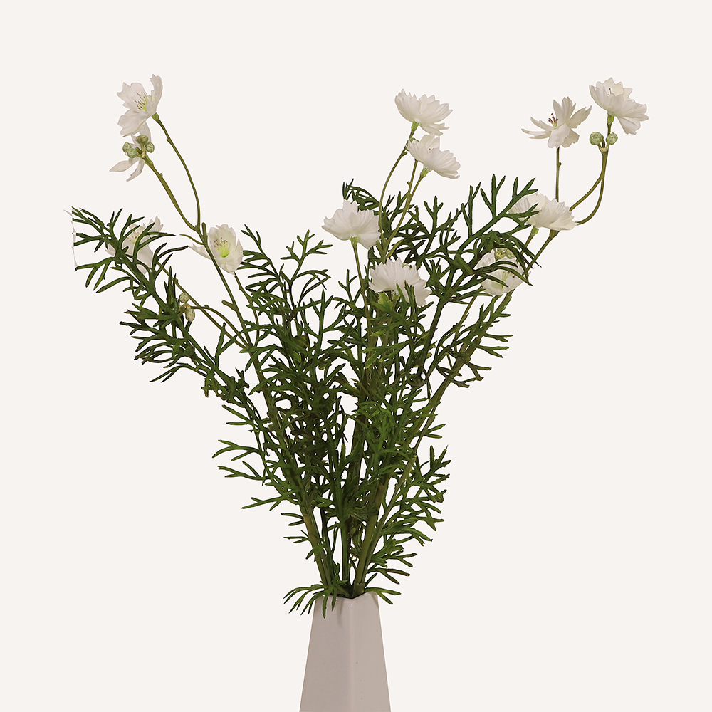 En elegant Gesang vit Lhasa, Konstgjord gesang flower 46 cm hög med naturligt utseende och känsla. Detaljerad utformning med realistiskt bladverk. 3