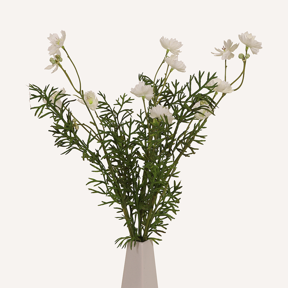 En elegant Gesang vit Lhasa, Konstgjord gesang flower 46 cm hög med naturligt utseende och känsla. Detaljerad utformning med realistiskt bladverk. 