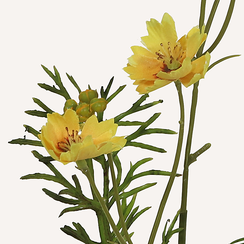 En elegant Gesang gul Lhasa, Konstgjord gesang flower 46 cm hög med naturligt utseende och känsla. Detaljerad utformning med realistiskt bladverk. 1