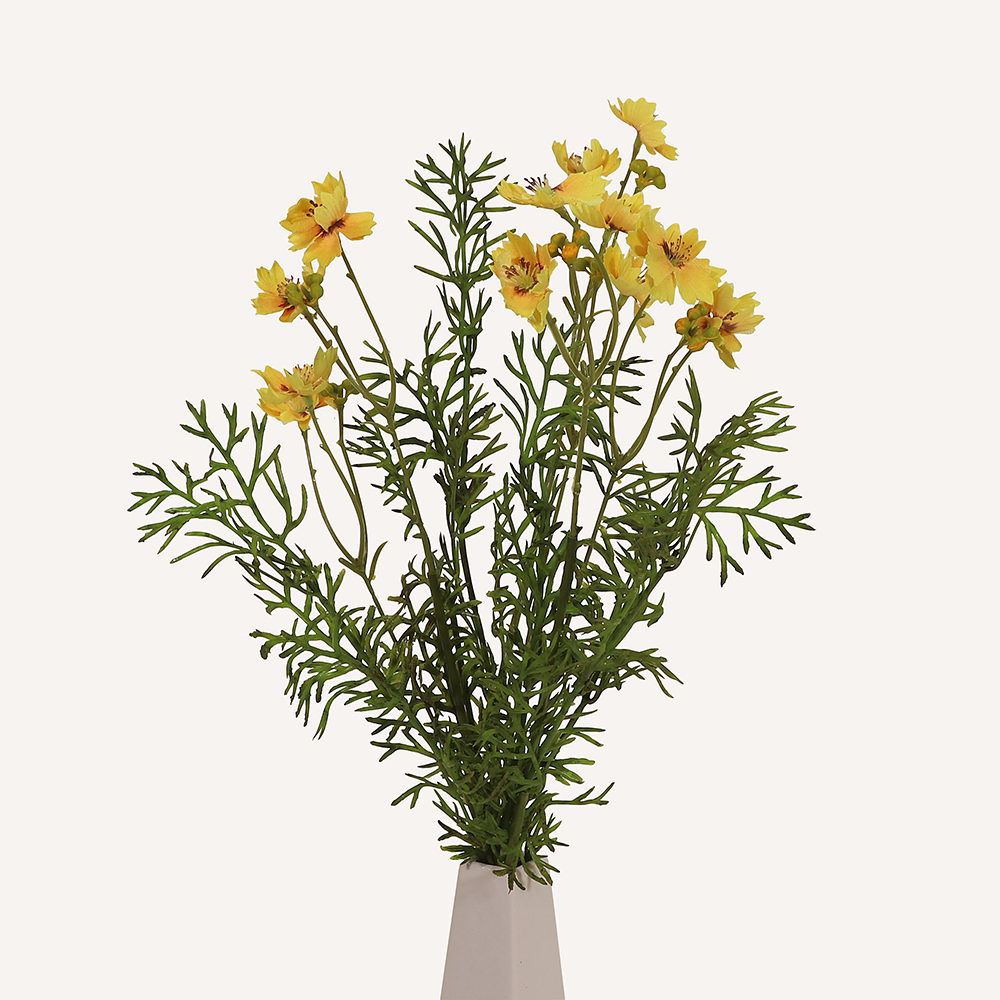 En elegant Gesang gul Lhasa, Konstgjord gesang flower 46 cm hög med naturligt utseende och känsla. Detaljerad utformning med realistiskt bladverk. 